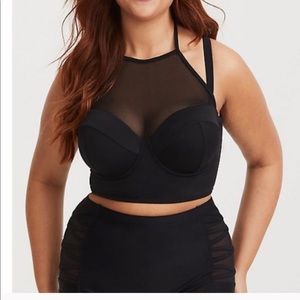 Torrid Push-up Mesh Swim Top